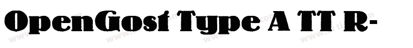 OpenGost Type A TT R字体转换